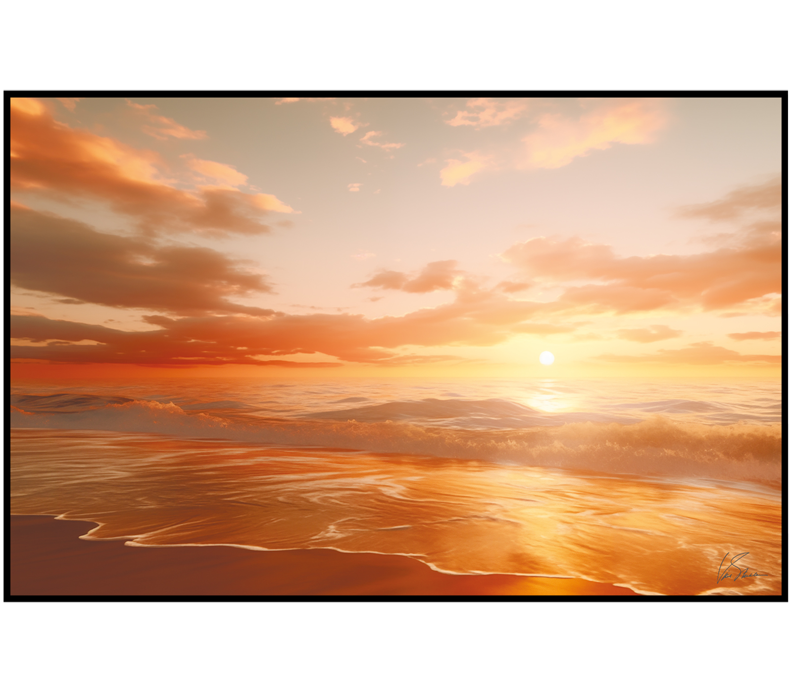 Картина на холсте в раме SUNSET арт.8271042