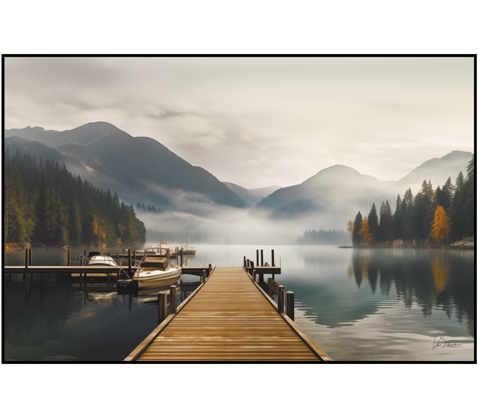 Картина на холсте в раме RIVER арт.8271039